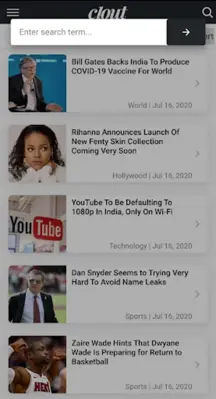 Clout News android App screenshot 1